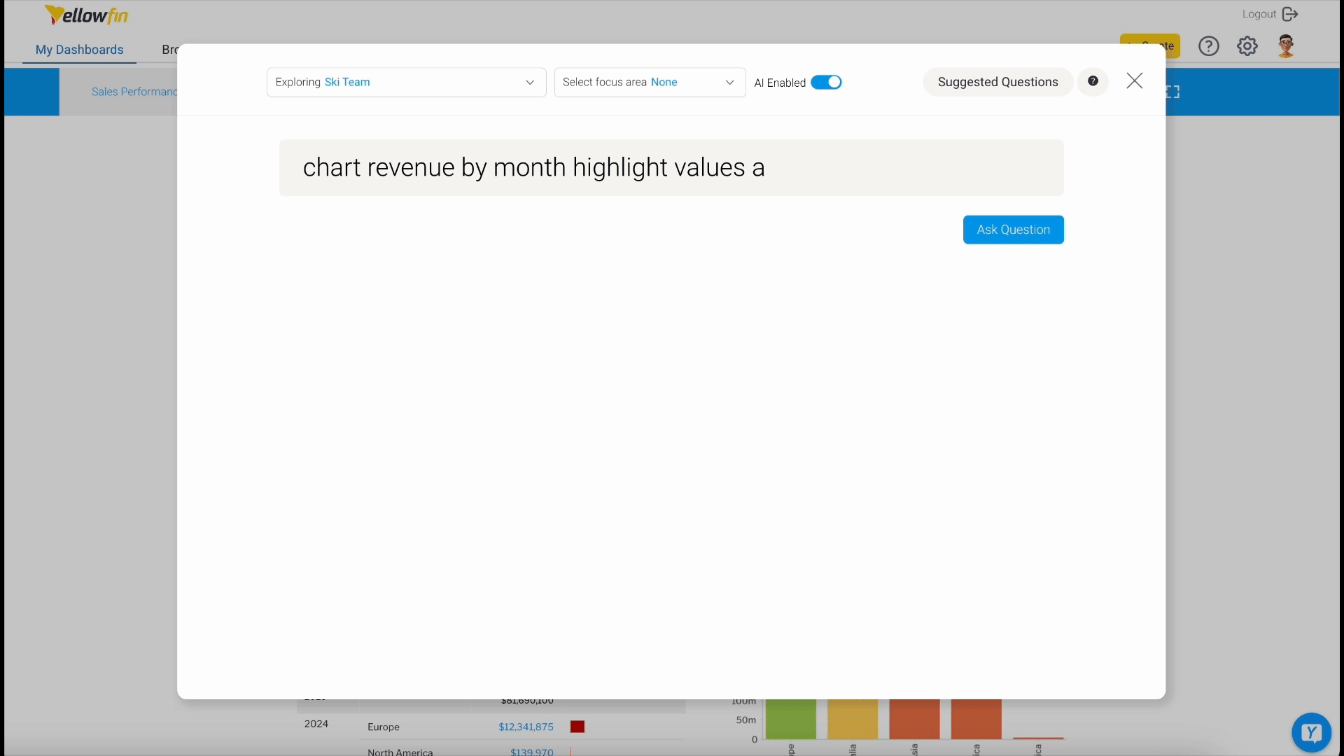 Yellowfin-AI-NLQ-Dynamic-Filtering-Data-Visualization-GIF