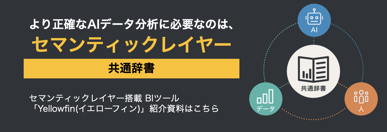 セマンティックレイヤー搭載BIツール Yellowfinの紹介資料をダウンロード