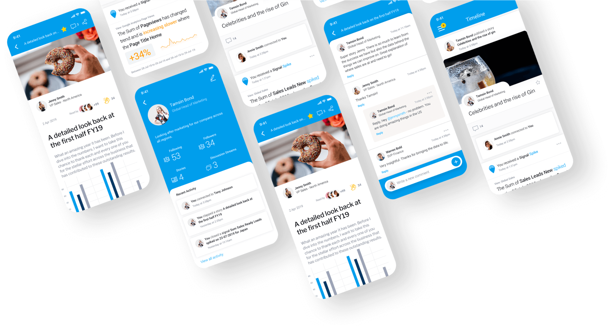 Yellowfin mobile screenshots Yellowfin mobile screenshots
