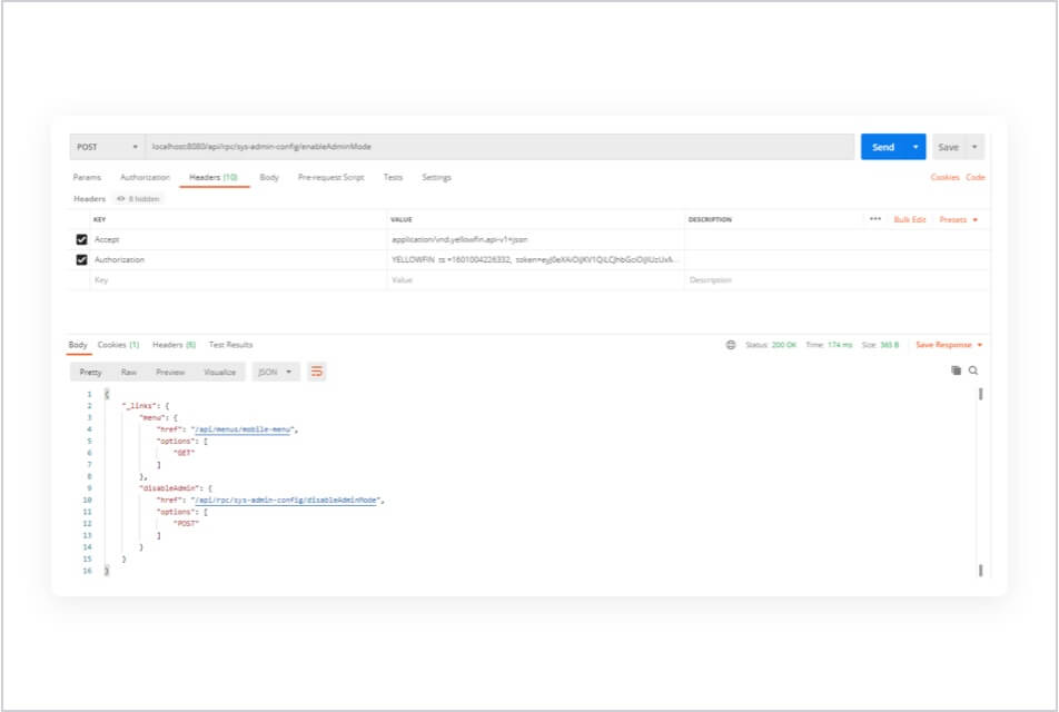 Admin Mode in REST API